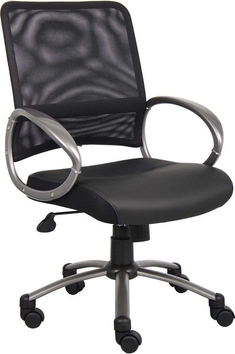 Boss Mesh Back with Pewter Finish Task Chair [B6406]