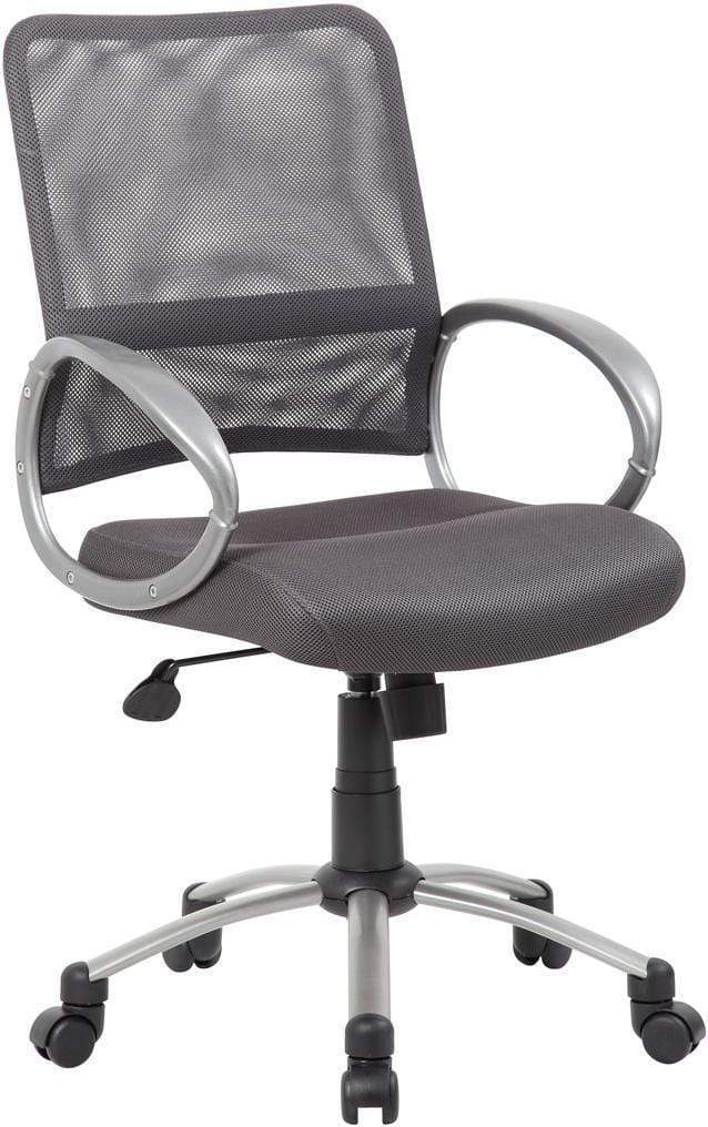 Boss Mesh Back with Pewter Finish Task Chair [B6416]