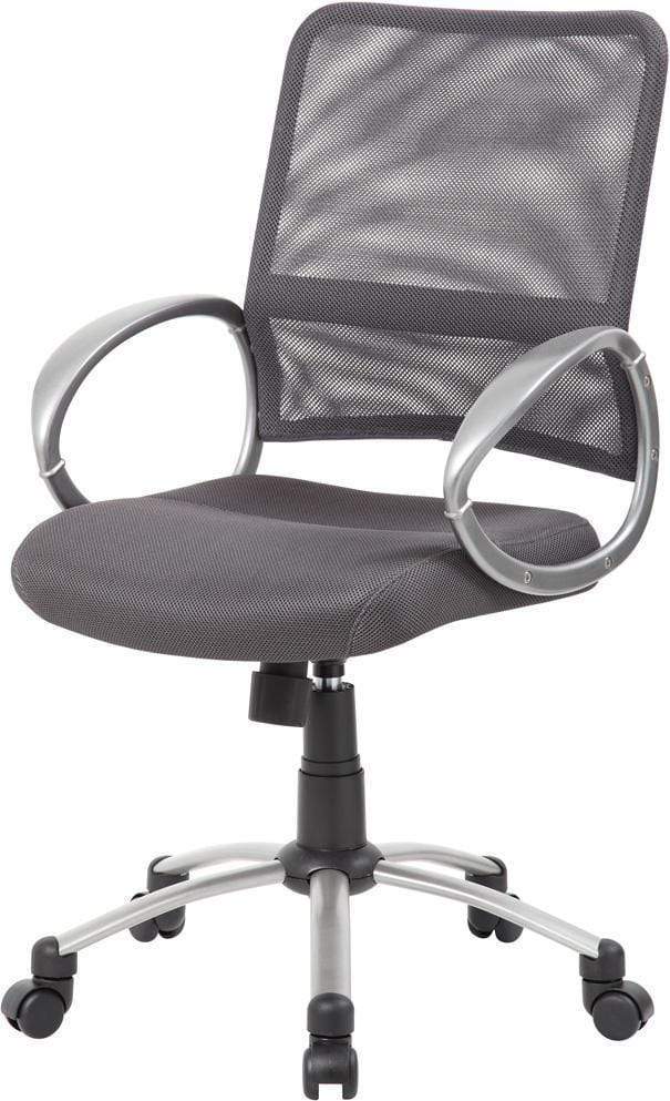Boss Mesh Back with Pewter Finish Task Chair [B6416] - Image 4