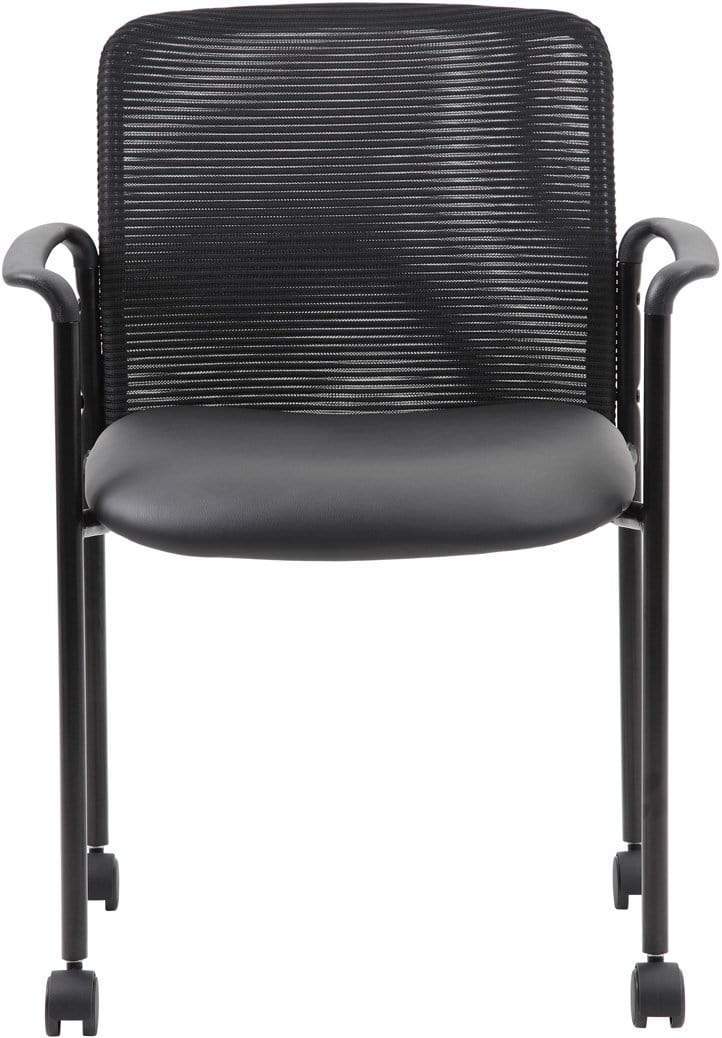 Boss Mesh Guest Chair with Casters, Black [B6909R-CS] - Image 4