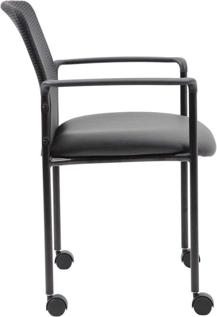 Boss Mesh Guest Chair with Casters, Black [B6909R-CS] - Image 5