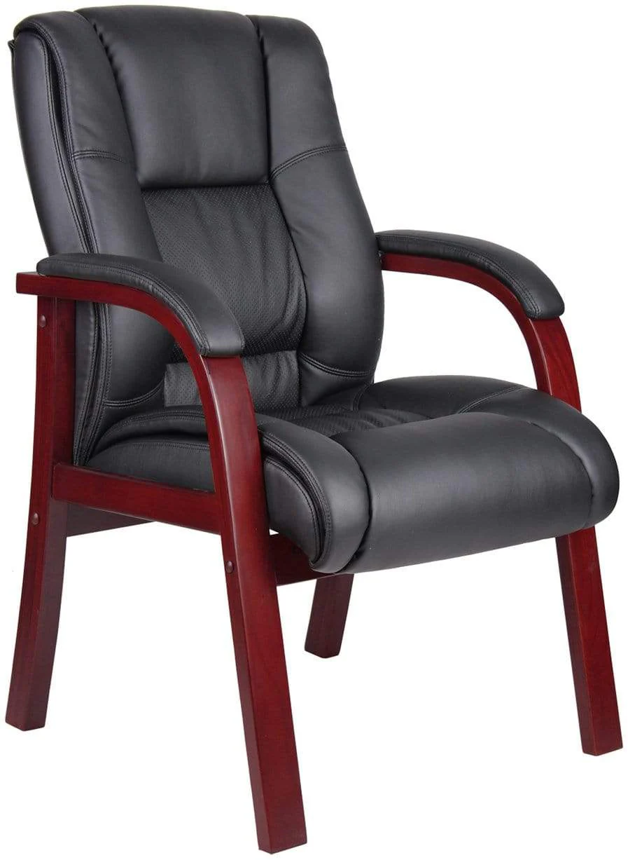 Boss Mid Back Wood Finished Guest Chair [B8999] - Image 4
