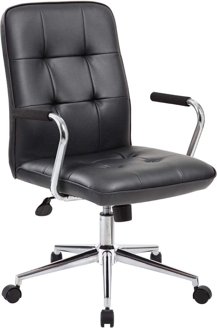 Boss Modern Office Chair with Chrome Arms [B331-BK]