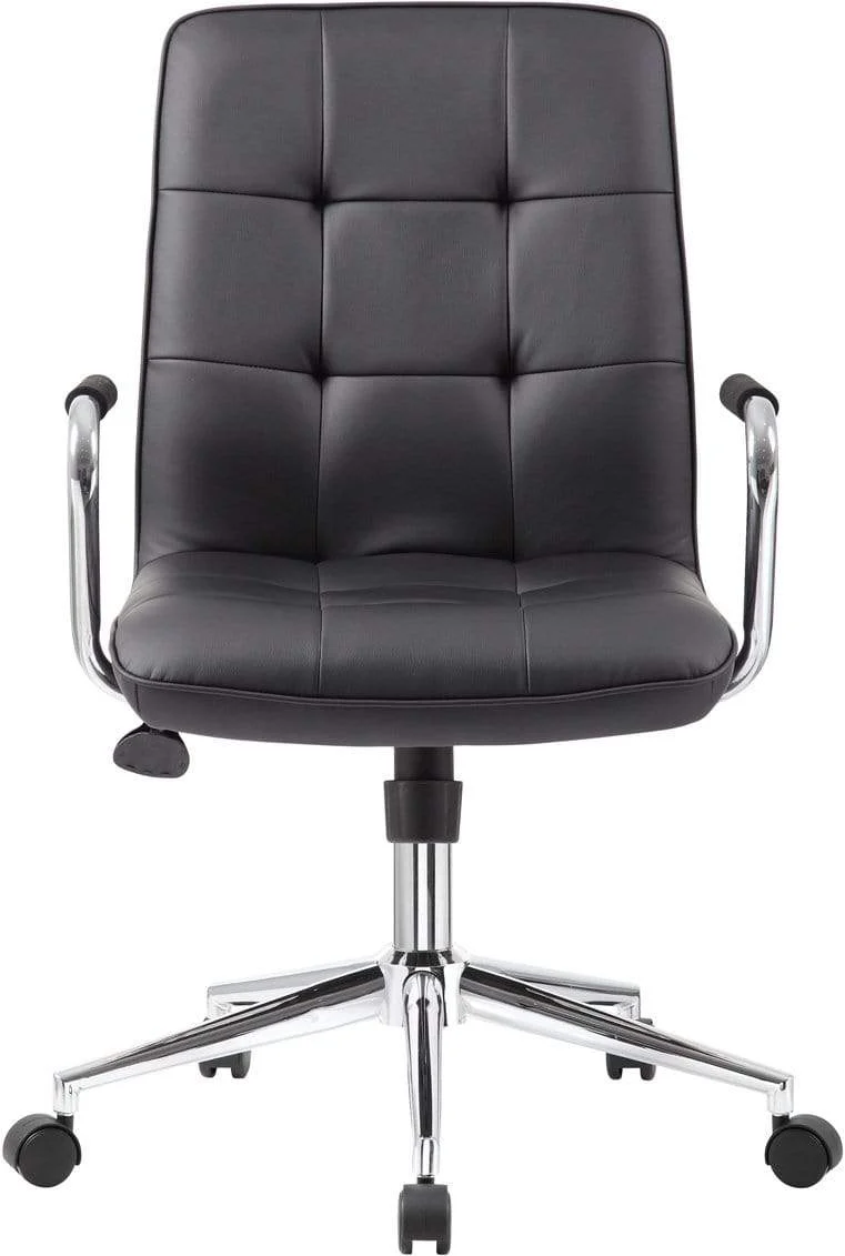 Boss Modern Office Chair with Chrome Arms [B331-BK] - Image 3