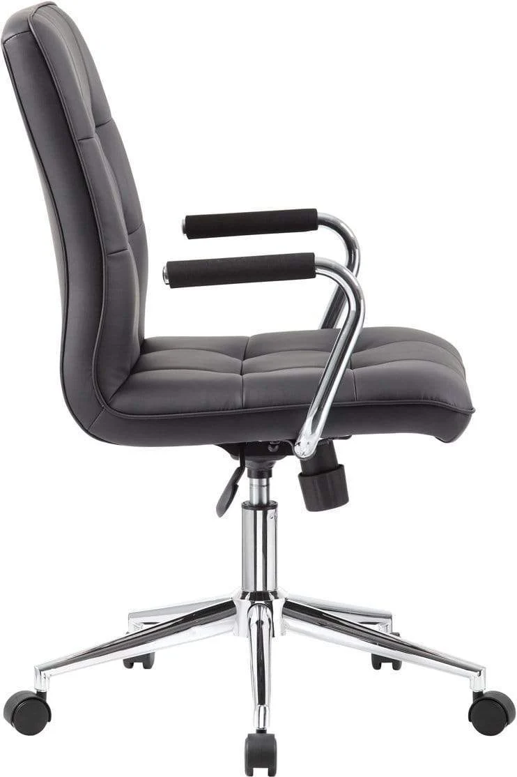 Boss Modern Office Chair with Chrome Arms [B331-BK] - Image 4