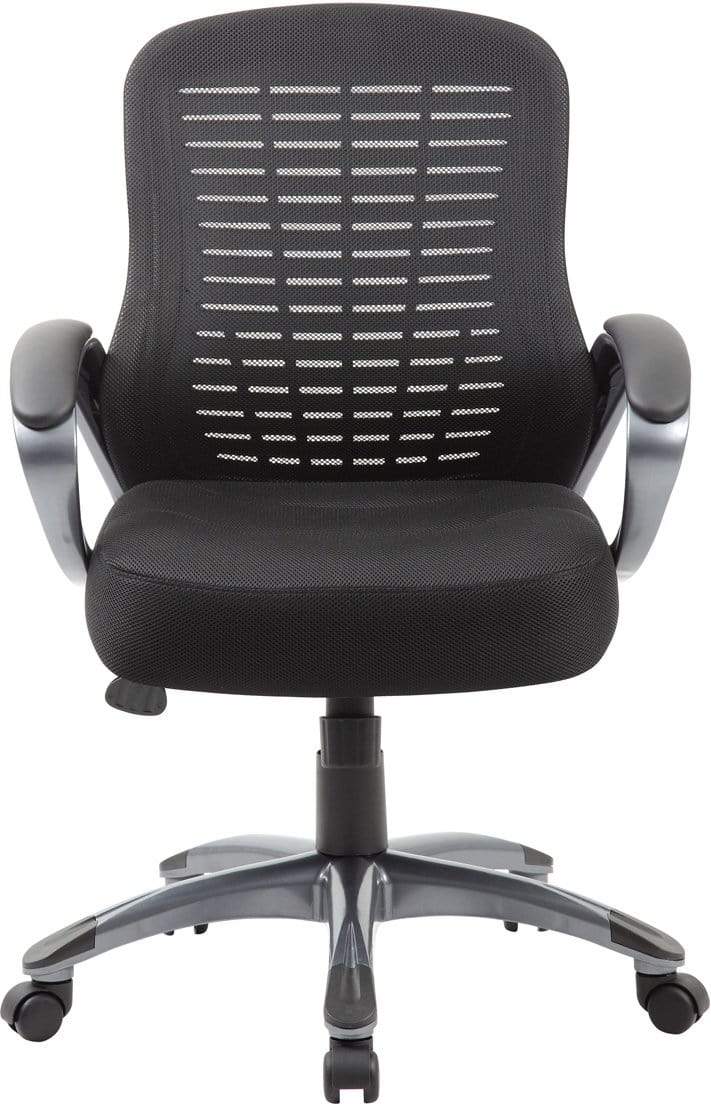Boss Ribbed High Back Mesh Chair [B6756-BK] - Image 3