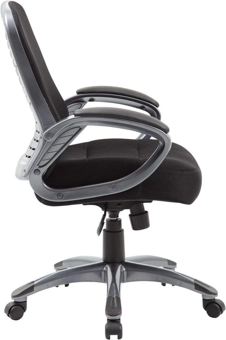 Boss Ribbed High Back Mesh Chair [B6756-BK] - Image 4