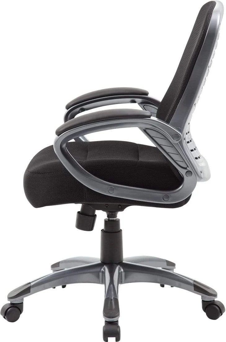Boss Ribbed High Back Mesh Chair [B6756-BK] - Image 6