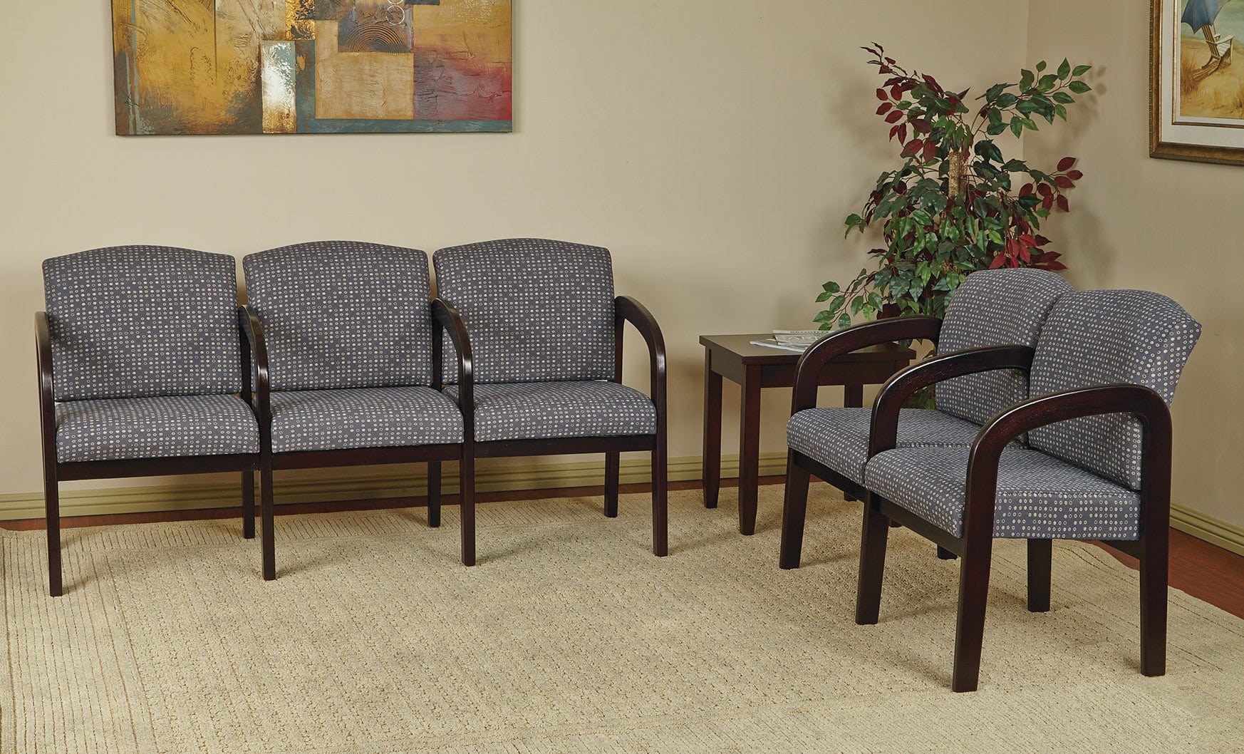 Work Smart Wood Visitors Chair in Espresso Finish [WD388] - Image 6