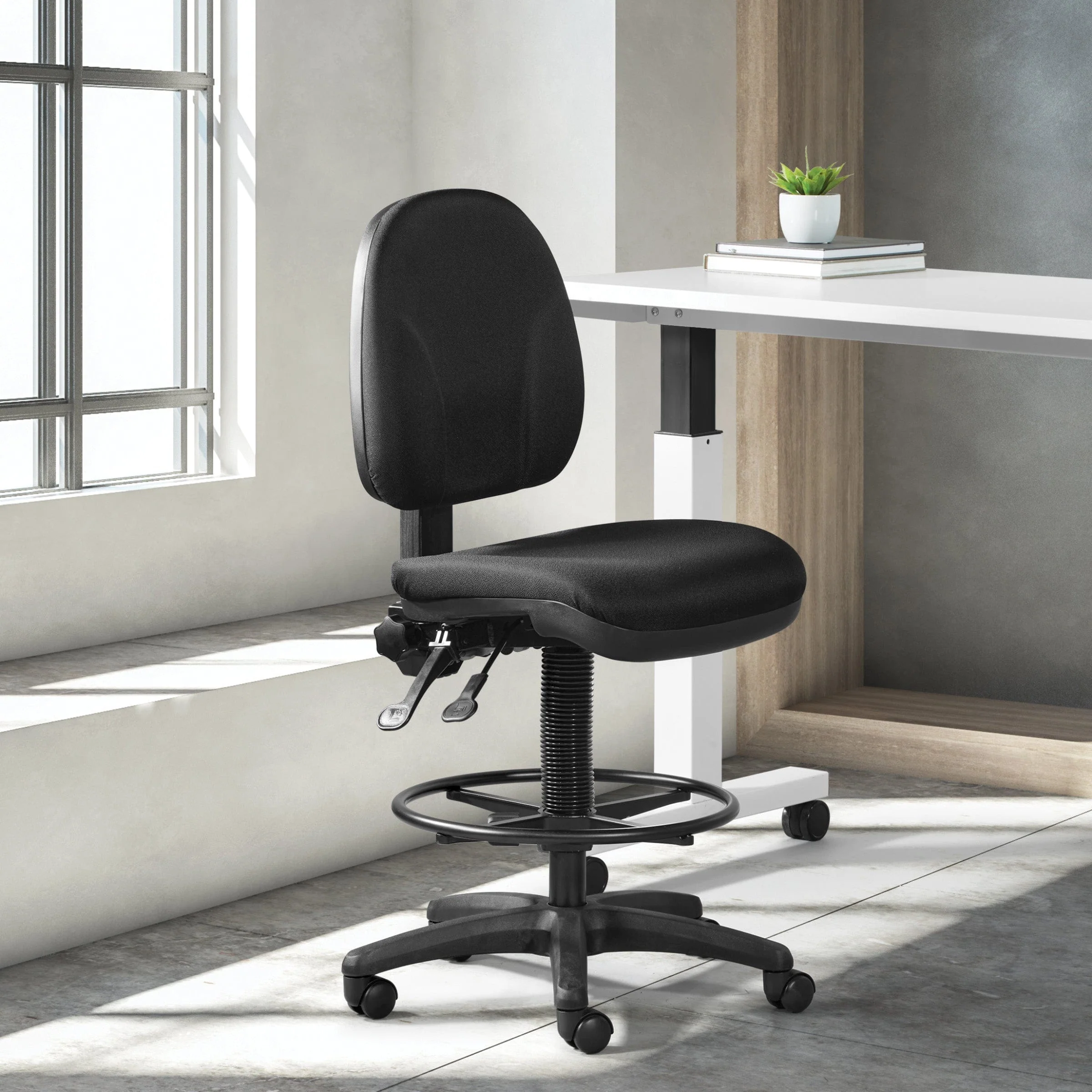 Office Star Work Smart Deluxe Ergonomic Drafting Chair [DC940] - Image 5