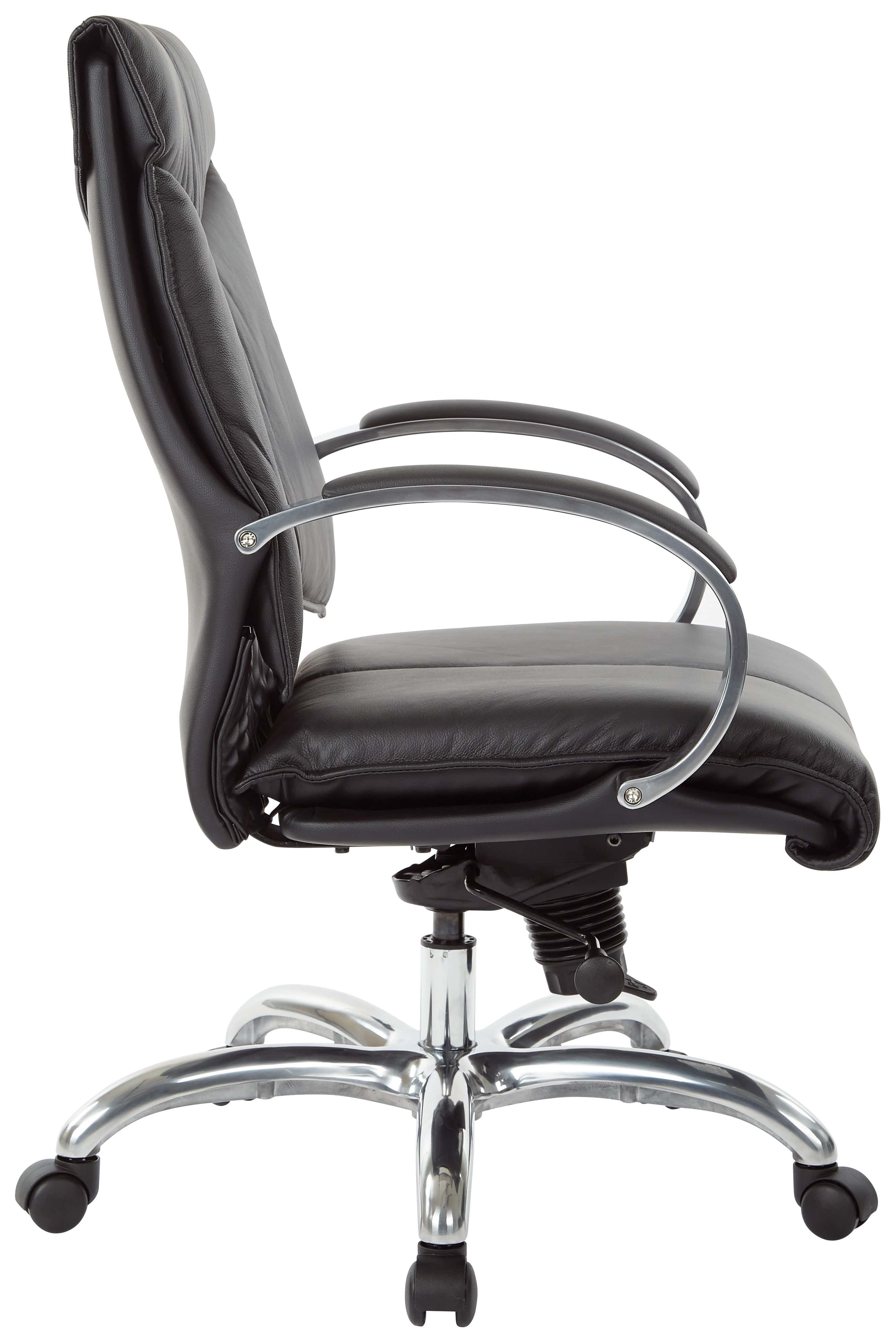 Pro Line II Deluxe Leather Executive Mid Back Desk Chair [8201] - Image 3
