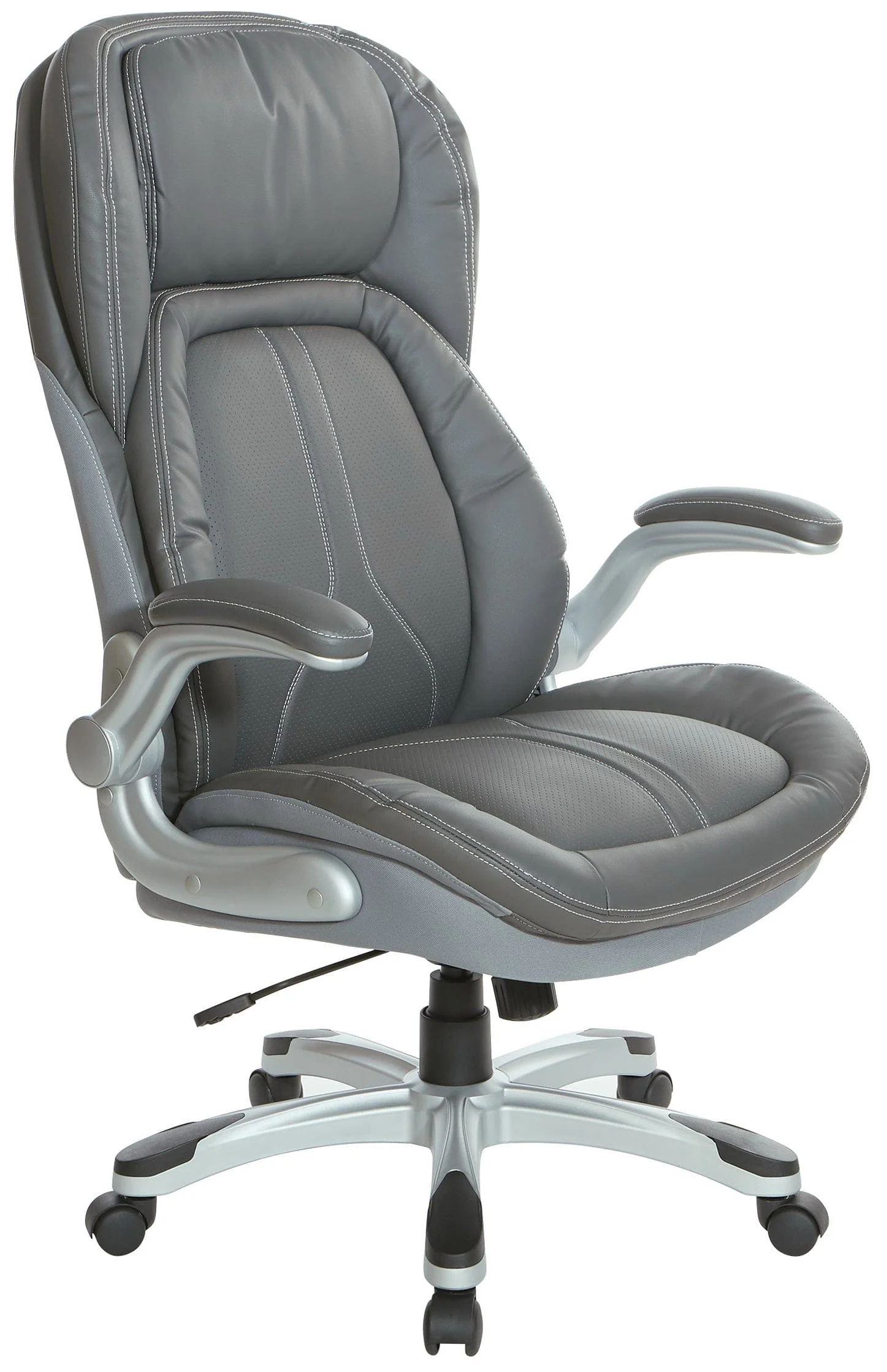 Deluxe Bonded Leather Executive Chair With Flip-Up Arms [ECH620636]