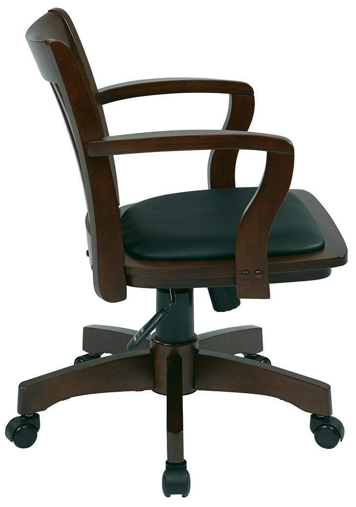 OSP Designs Deluxe Wood Bankers Desk Chair [108] - Image 6