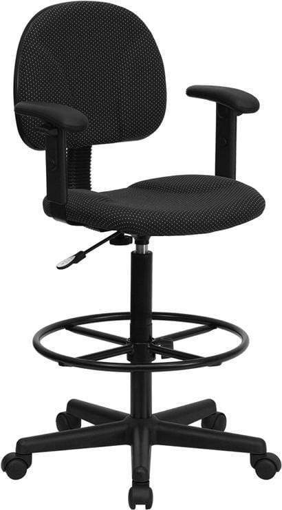 Flash Adjustable Range Drafting Chair [BT-659-BLK-GG] - Image 4