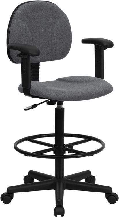 Flash Adjustable Range Drafting Chair [BT-659-BLK-GG] - Image 5