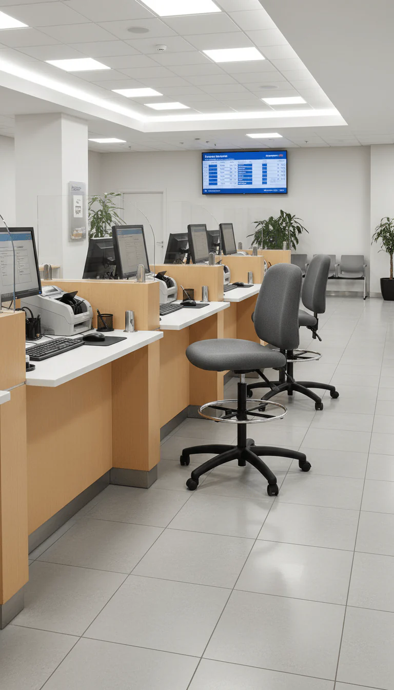 Harwick Contoured Counter Height Bank Teller Chair [100KE] - Image 7