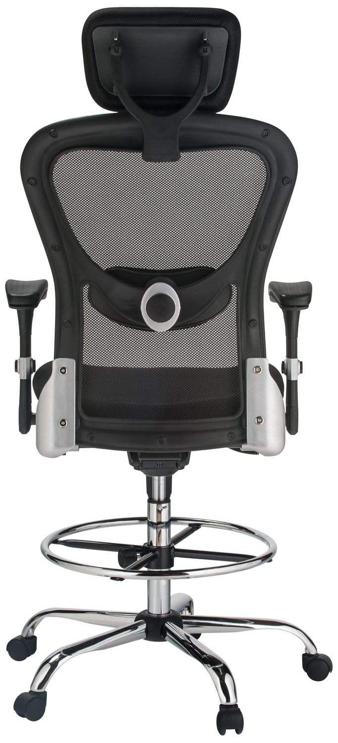 Harwick Deluxe Ergonomic Mesh Drafting Stool with Headrest [3052D] - Image 6