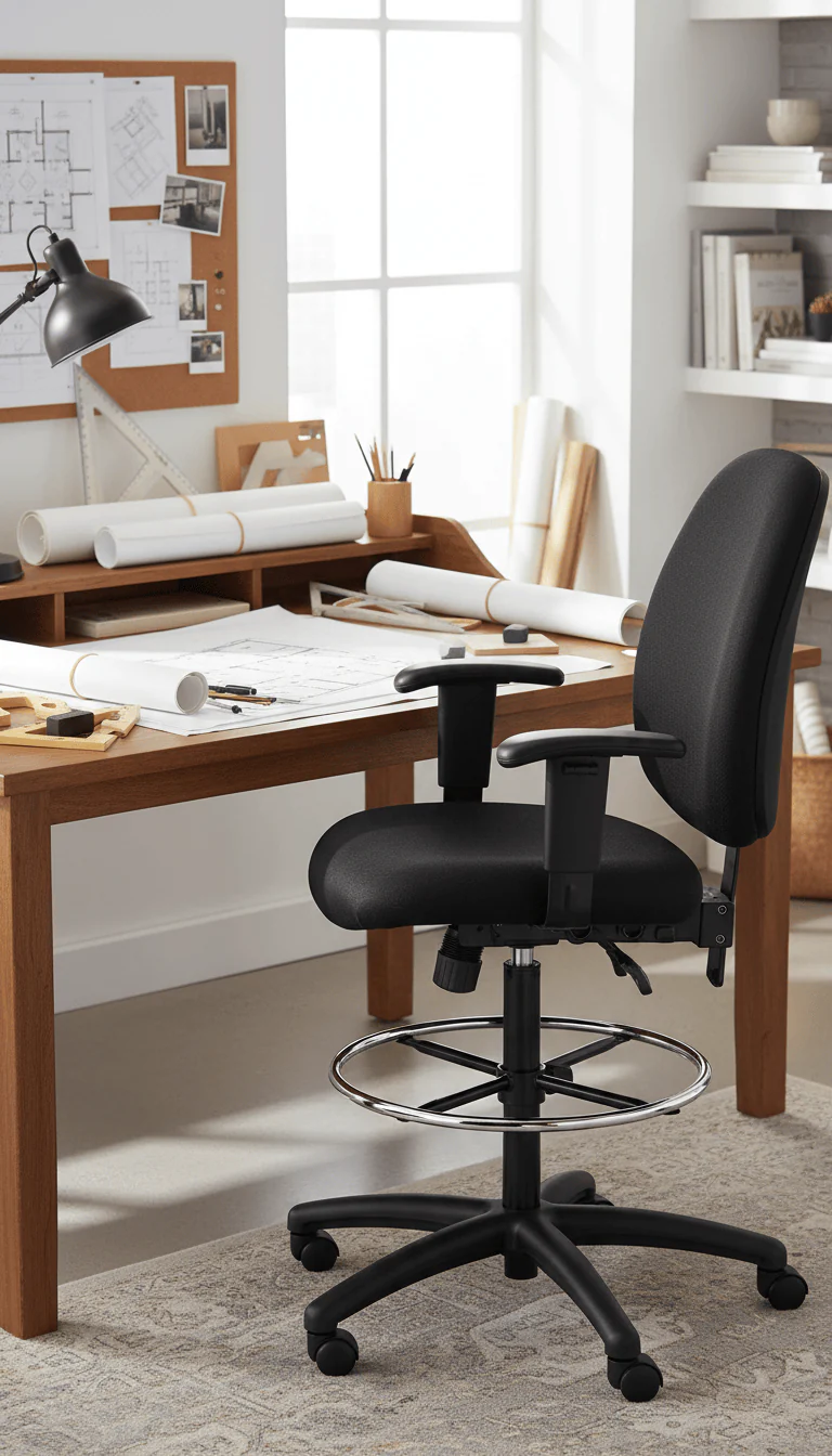 Harwick Ergonomic Adjustable Drafting Chair [6058C-D] - Image 4