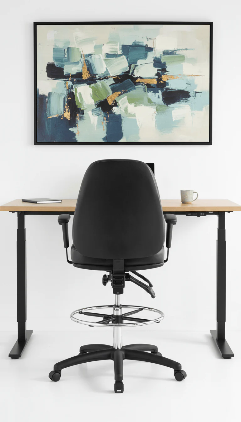 Harwick Multi-Function Leather Drafting Chair [100KL] - Image 8