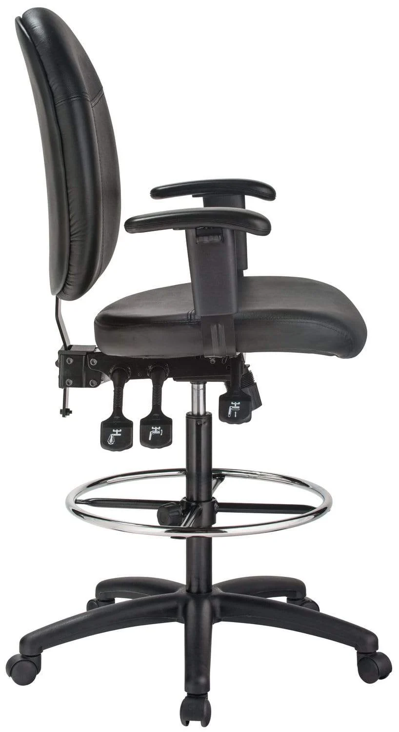 Harwick Ergonomic Leather Drafting Chair [6058C-D-L] - Image 3
