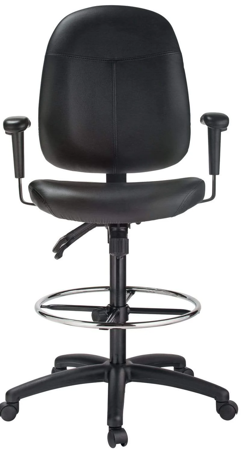 Harwick Ergonomic Leather Drafting Chair [6058C-D-L] - Image 4