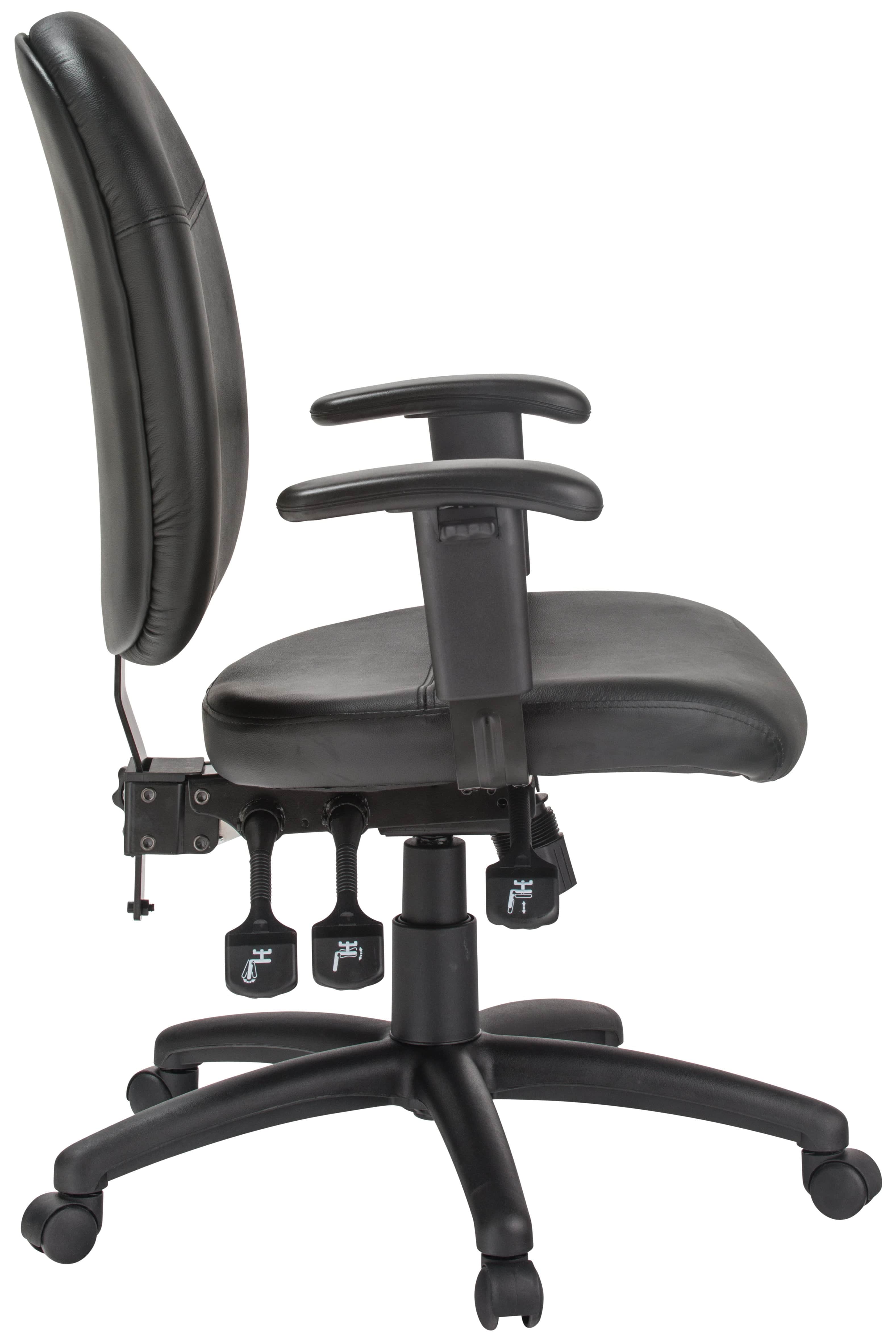 Harwick Ergonomic Genuine Leather Office Task Chair [6058C-L] - Image 2