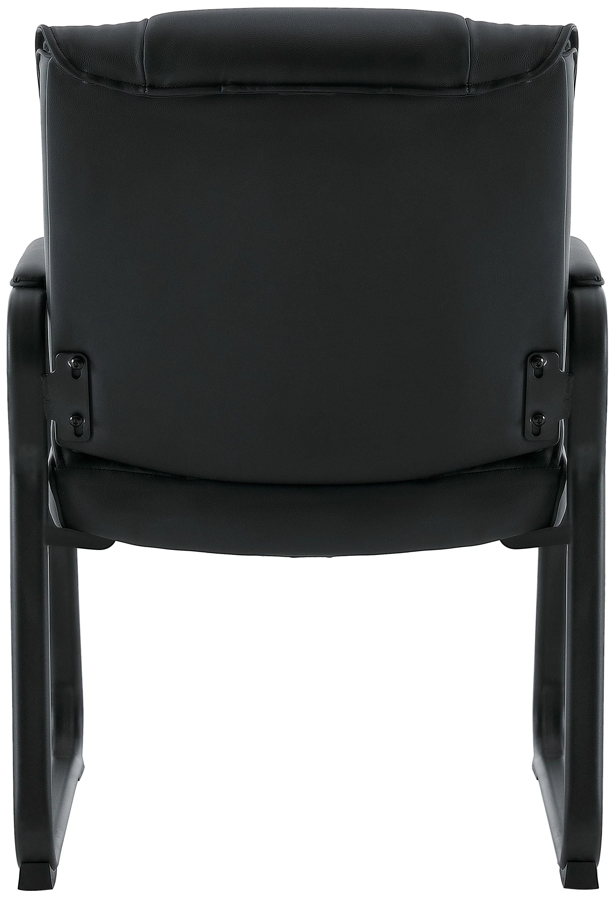 Harwick Premium Top Grain, Genuine Leather Waiting Room Chair with Sled Base [960L] - Image 5