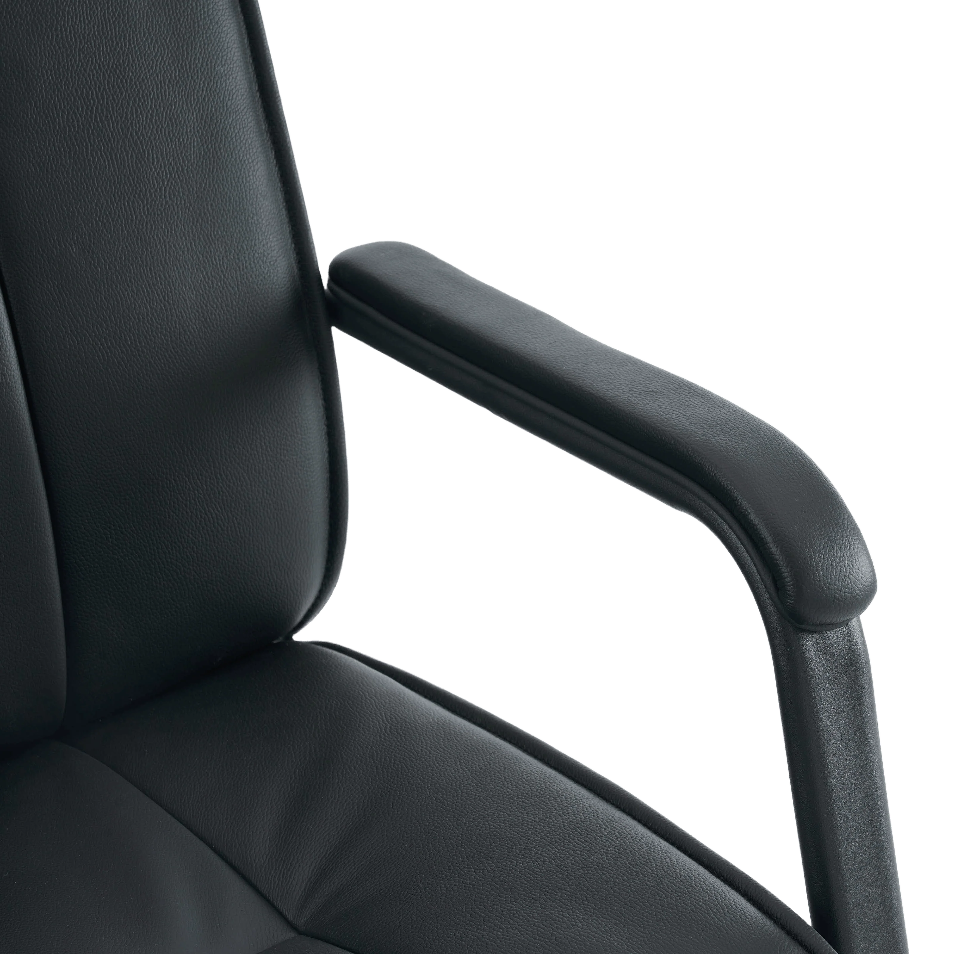 Harwick Premium Top Grain, Genuine Leather Waiting Room Chair with Sled Base [960L] - Image 6
