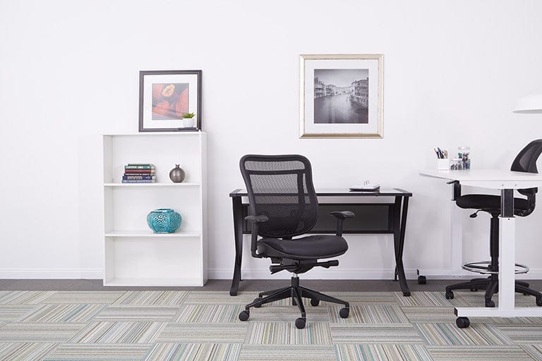 Space Seating High Back Mesh Chair with Leather Seat [818-41G9C18P] - Image 3