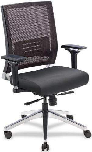 Lorell Mesh Back Office Chair with Leather Seat [90041]