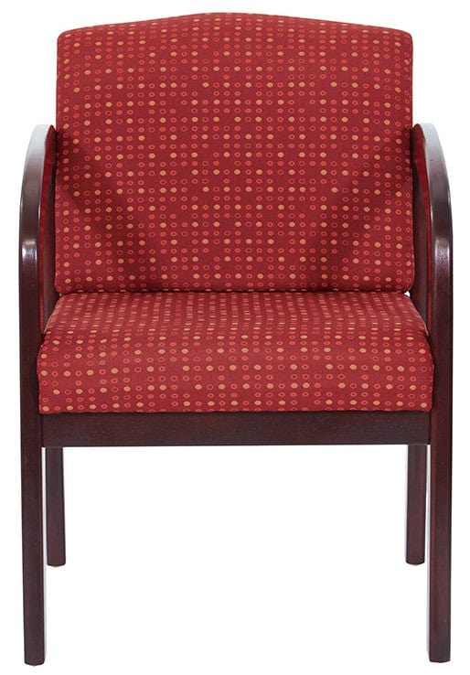 Work Smart Mahogany Finish Wood Visitors Chair [WD383] - Image 3