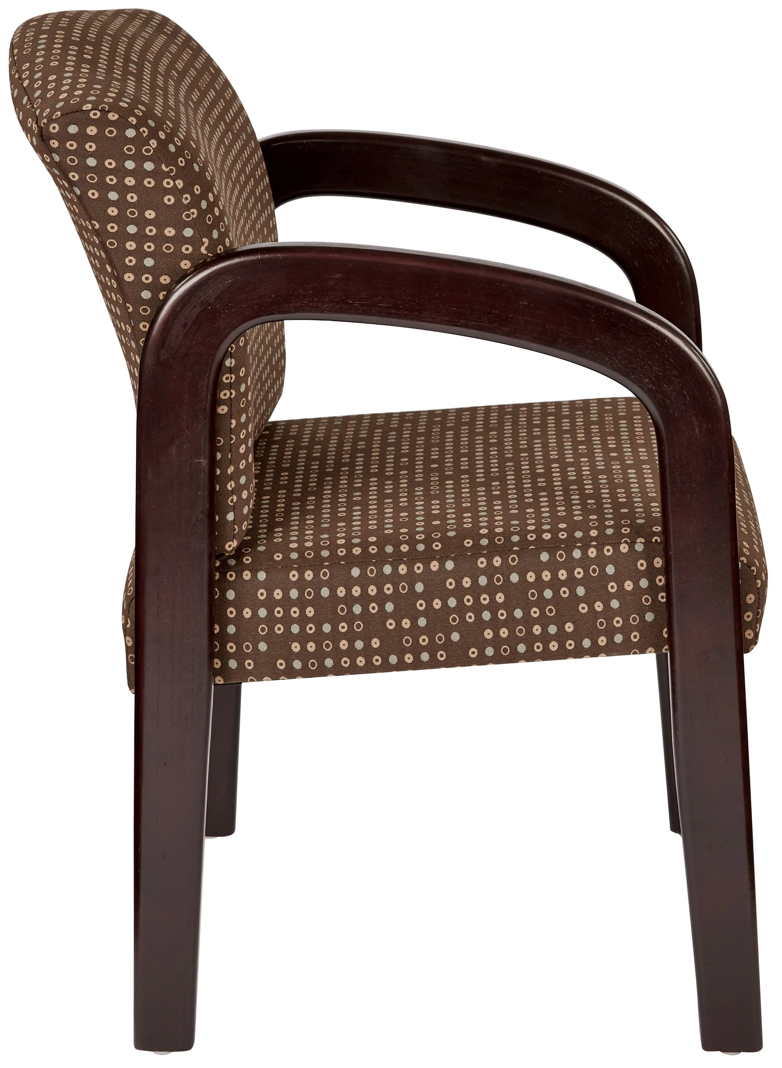 Work Smart Mahogany Finish Wood Visitors Chair [WD383] - Image 4