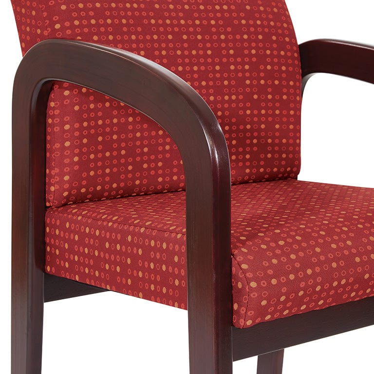 Work Smart Mahogany Finish Wood Visitors Chair [WD383] - Image 6