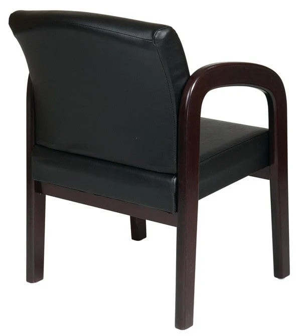 Work Smart Mahogany Finish Wood Visitors Chair [WD383] - Image 7