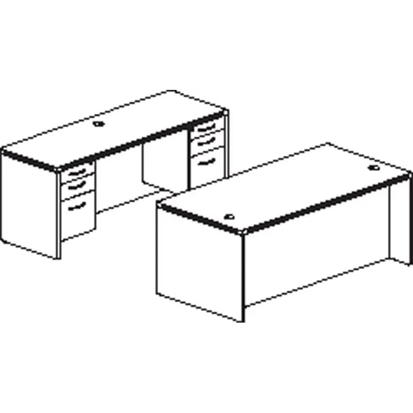 Safco Mayline Aberdeen Office Desk Set [AT1] - Image 2