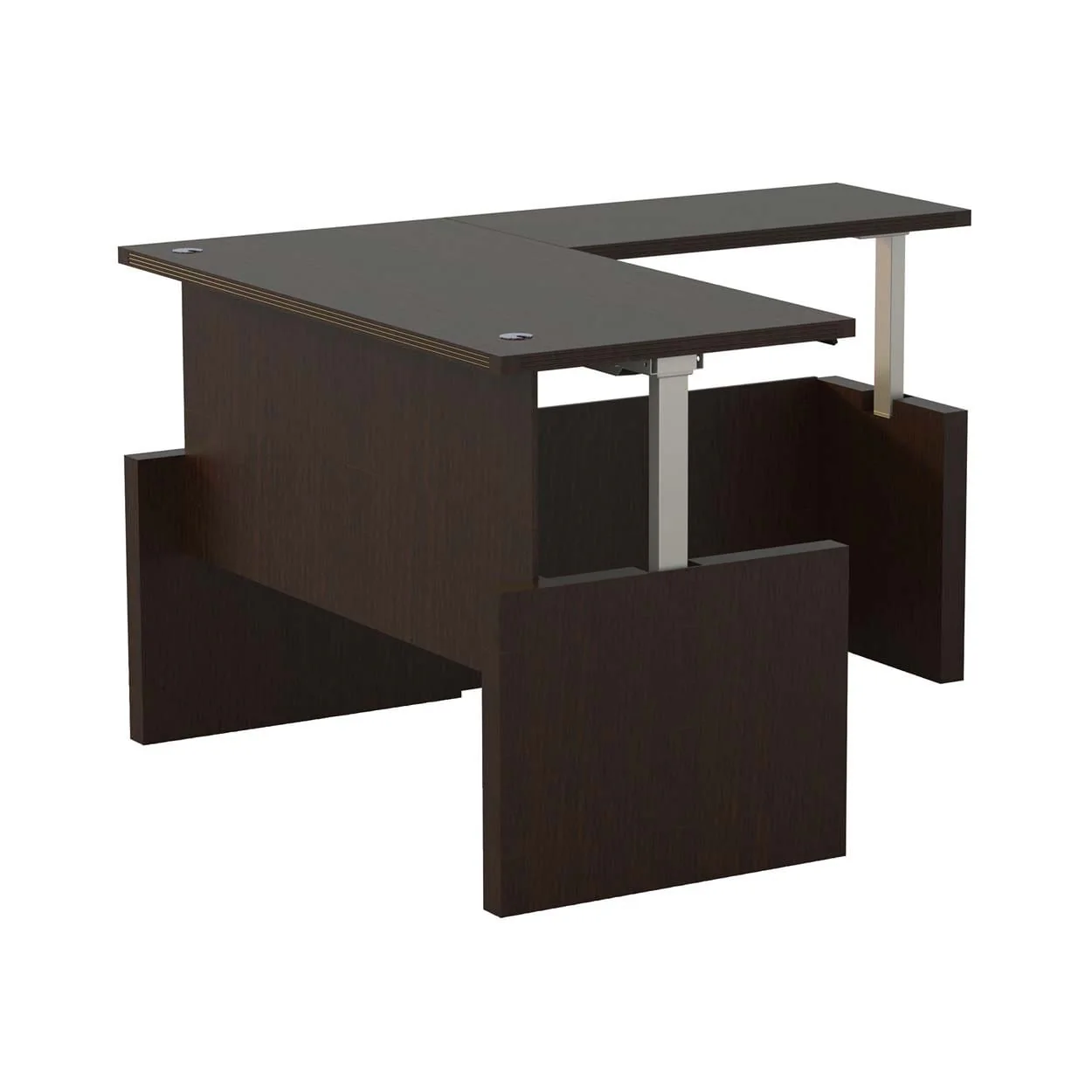 Safco Mayline Aberdeen® Height-Adjustable Desk, Straight Front with Return, 72" W [AT59]