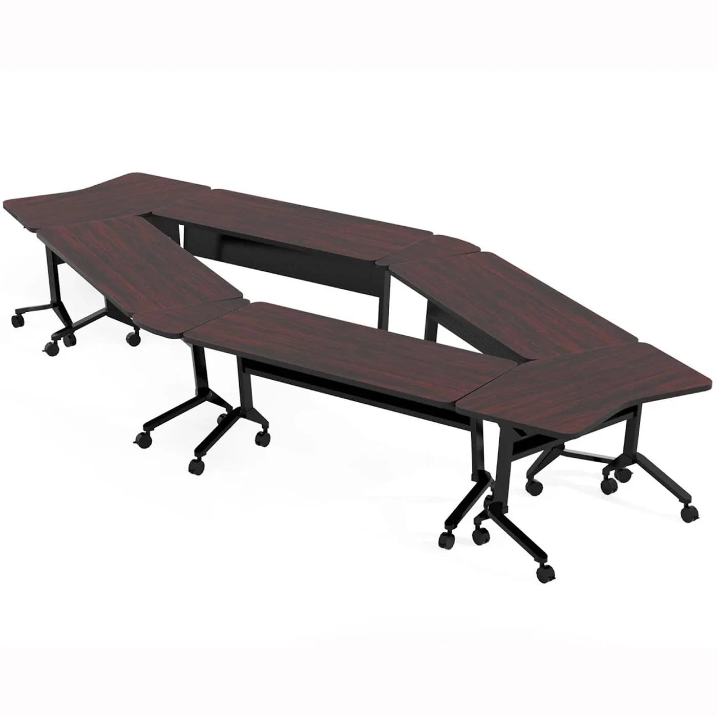 Safco Mayline FLIP-N-GO Training Table Set Regal Mahogany [FLIP1RMH]