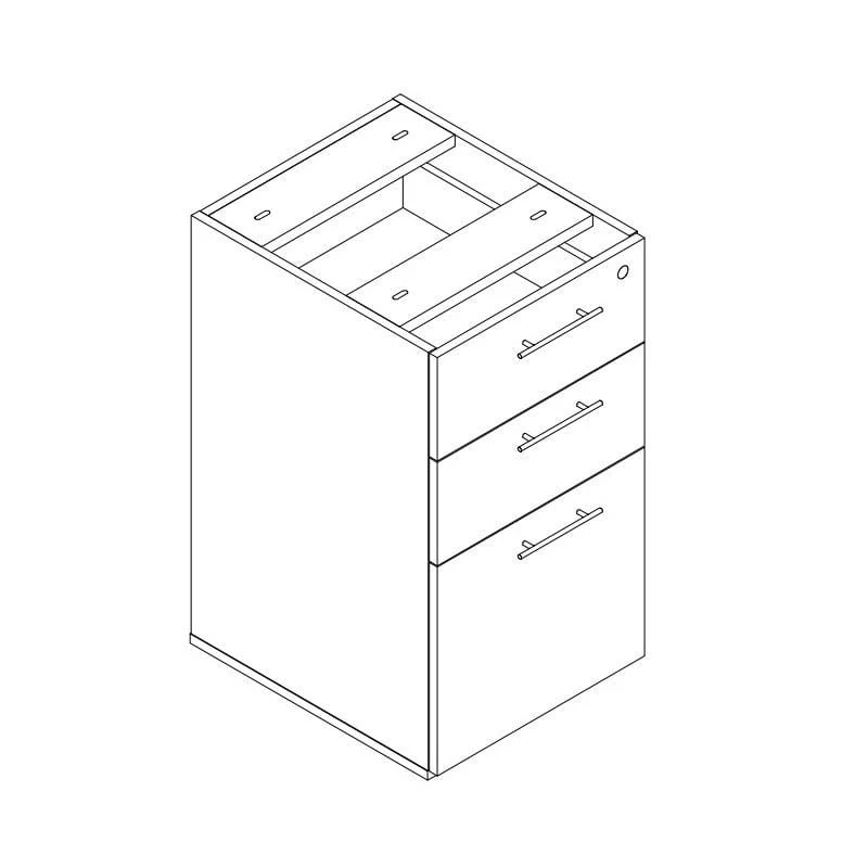 Safco Mayline Medina Reception Station B/B/F Pedestal [MNRBBF] - Image 2