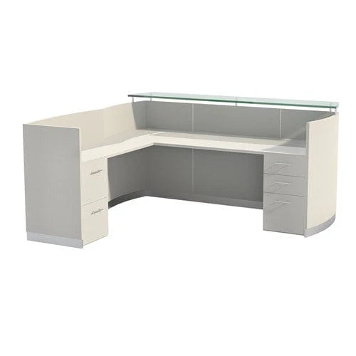 Safco Mayline Medina 87.25" Reception Station, Return & BBF / FF Pedestals [MNRSLBF] - Image 3