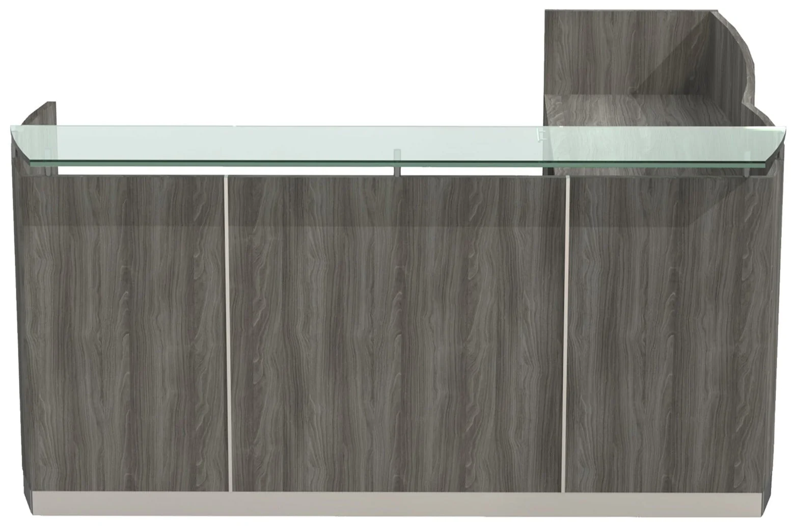 Safco Mayline Medina 87.25" Reception Station, Return & BBF / FF Pedestals [MNRSLBF] - Image 4