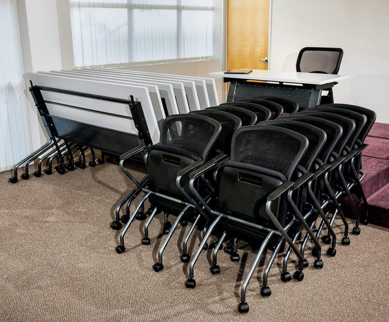Office Star Pro Line II Mesh Folding Chair, 2-Pack [84440-30] - Image 4