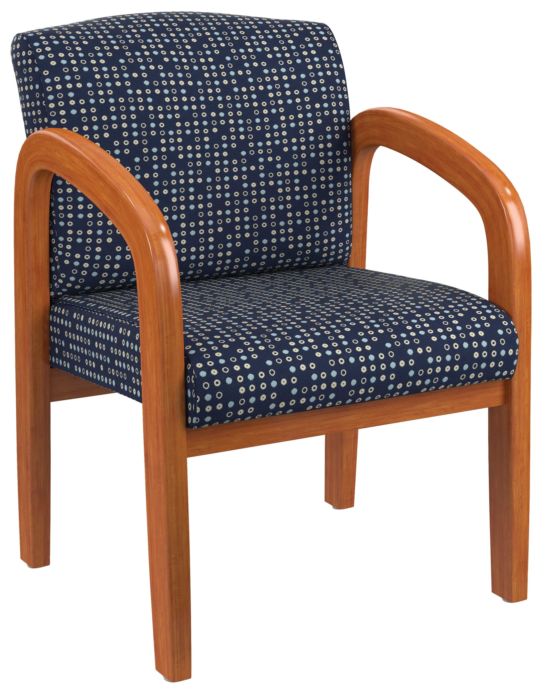 Work Smart Medium Oak Finish Wood Visitors Chair [WD380]