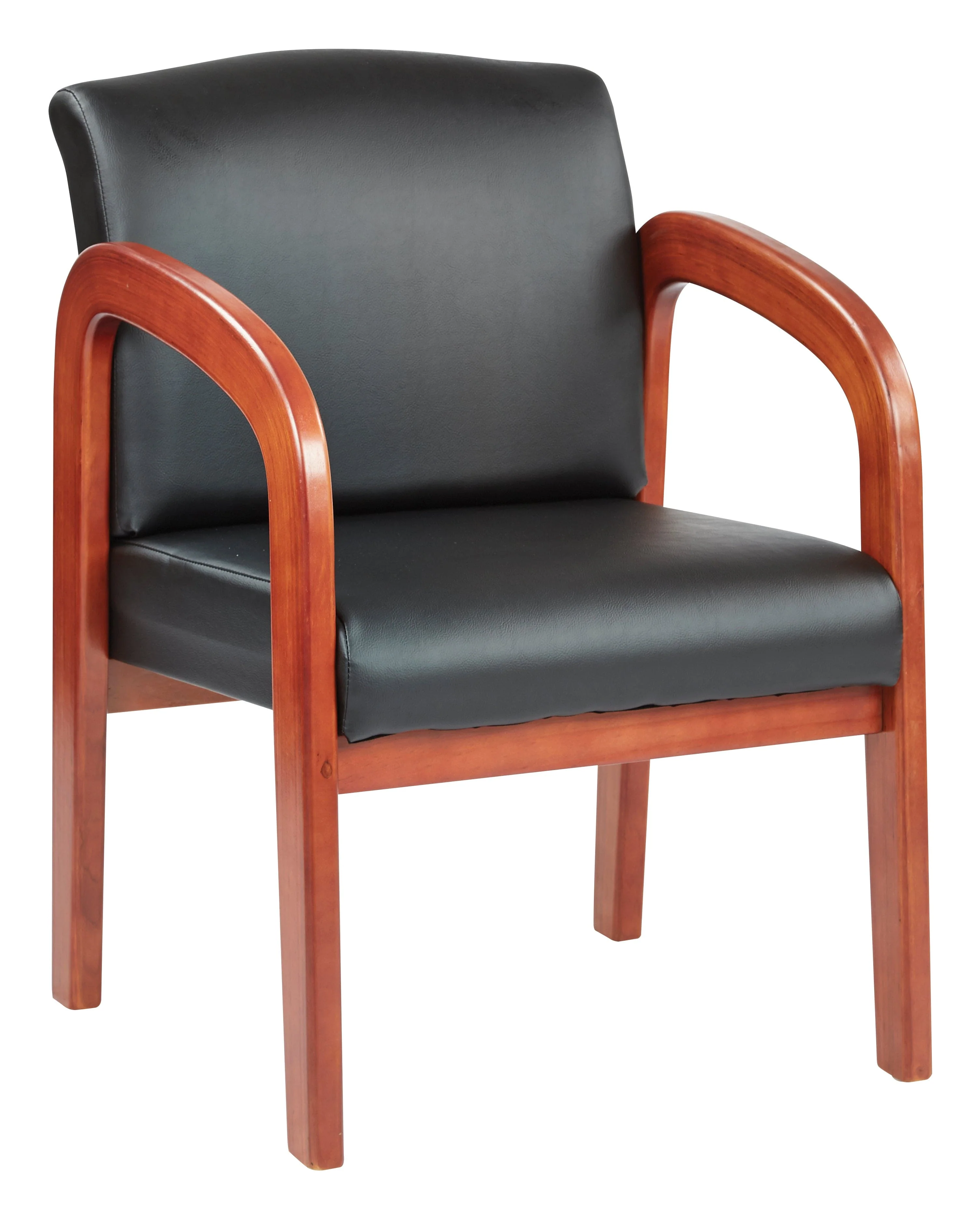 Work Smart Medium Oak Finish Wood Visitors Chair [WD380] - Image 2