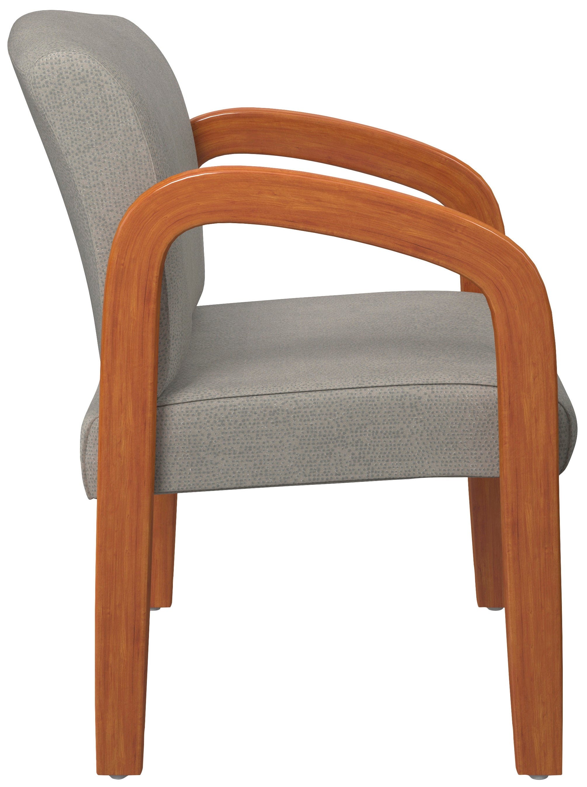 Work Smart Medium Oak Finish Wood Visitors Chair [WD380] - Image 3