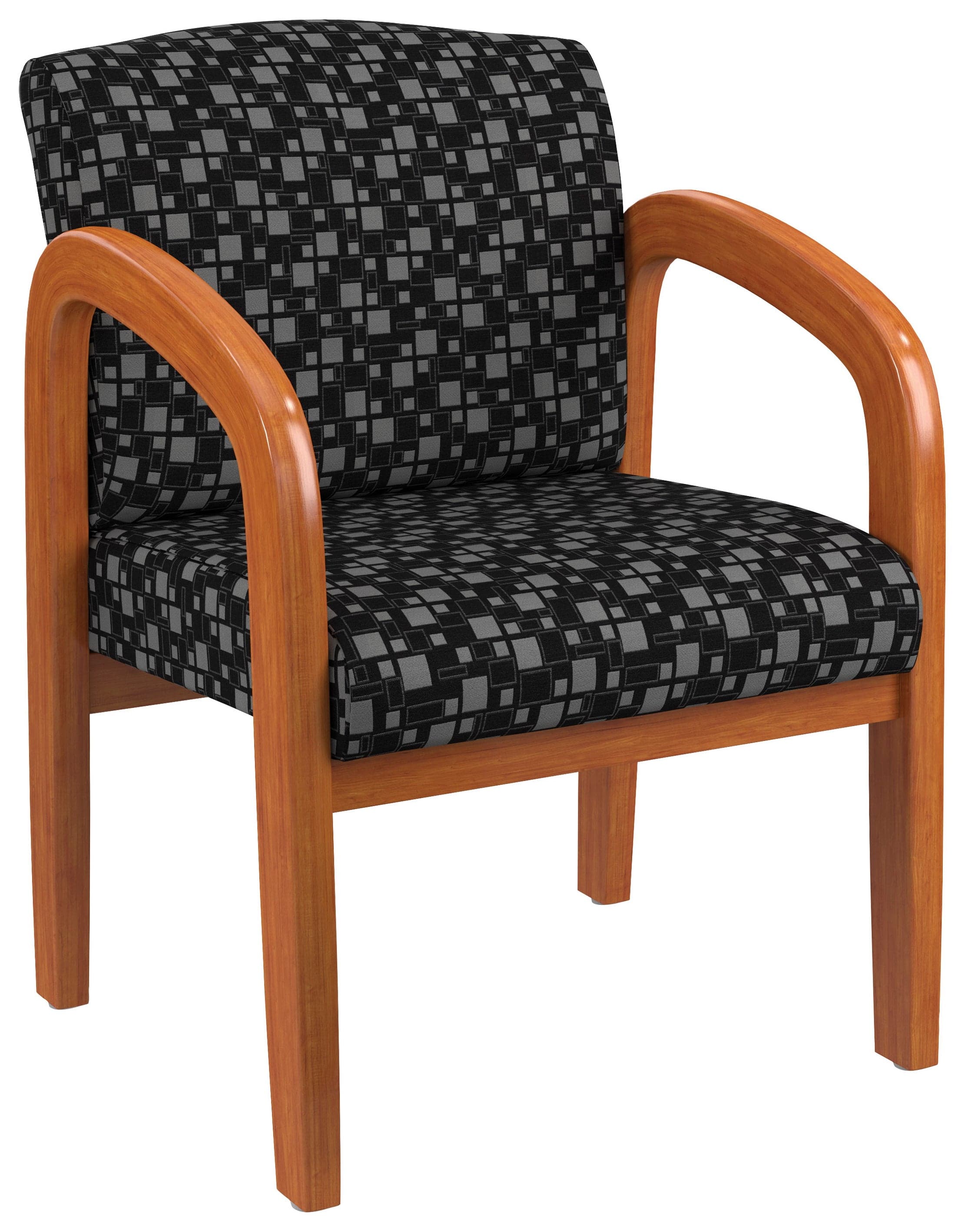 Work Smart Medium Oak Finish Wood Visitors Chair [WD380] - Image 5