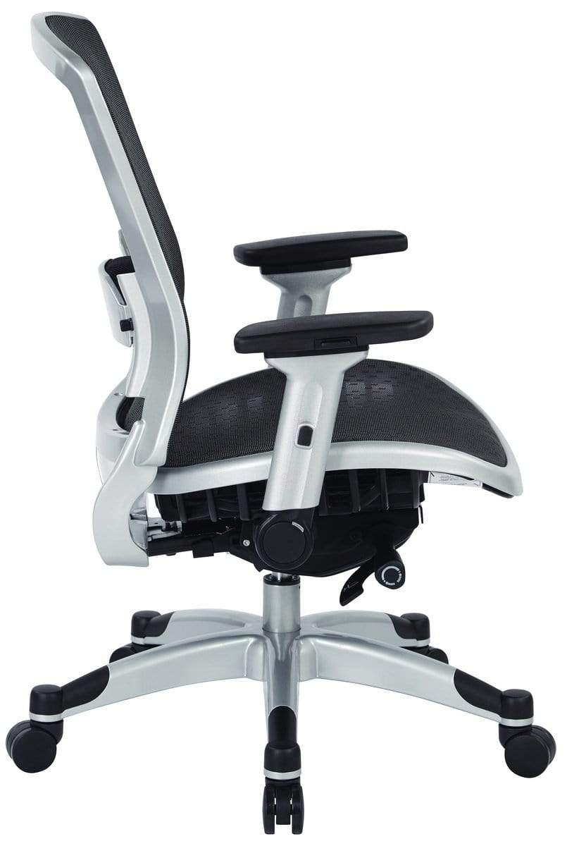 Space Seating Executive Breathable Mesh Back Chair with Flip Arms [317-R22C6KF6] - Image 2