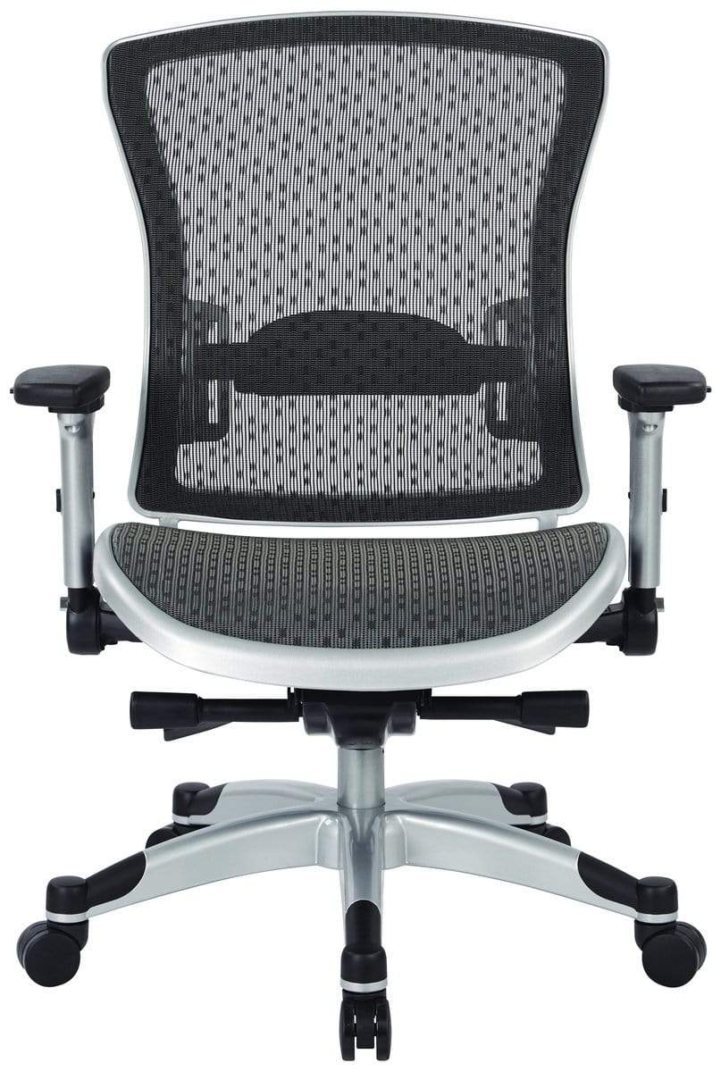 Space Seating Executive Breathable Mesh Back Chair with Flip Arms [317-R22C6KF6] - Image 3