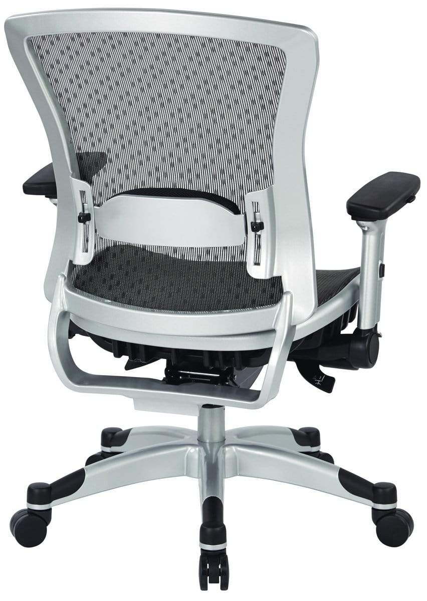 Space Seating Executive Breathable Mesh Back Chair with Flip Arms [317-R22C6KF6] - Image 4