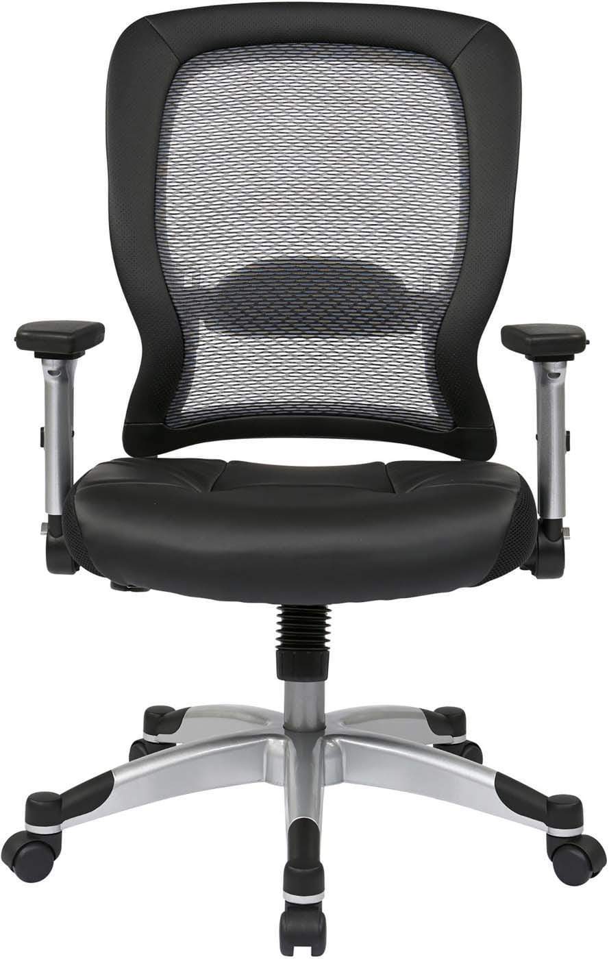 Space Seating® Professional Light Air Grid® Back Bonded Leather Chair [327-E36C61F6] - Image 3