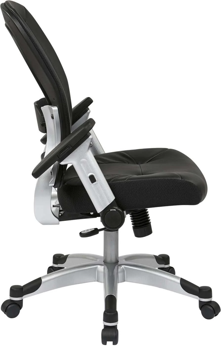 Space Seating® Professional Light Air Grid® Back Bonded Leather Chair [327-E36C61F6] - Image 4